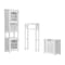 Alaterre Furniture Derby 4-Piece Bathroom Set with Over Toilet Open Storage Shelf, Hamper, Floor Cabinet, and Hutch ANDE73789WH - alternate 1
